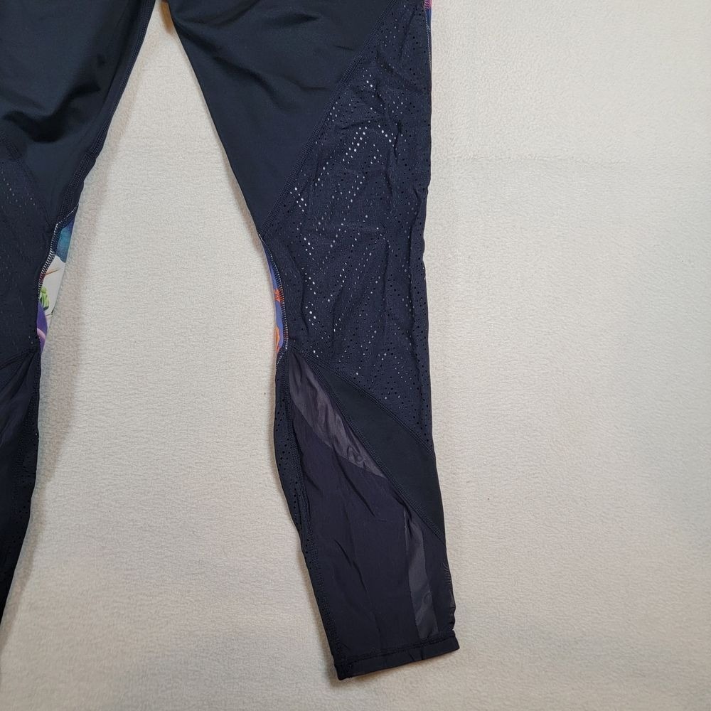 Athleta Precision High Rise 7/8 Leggings Sz Medium Tropical Multicolor Workout - Picture 10 of 10